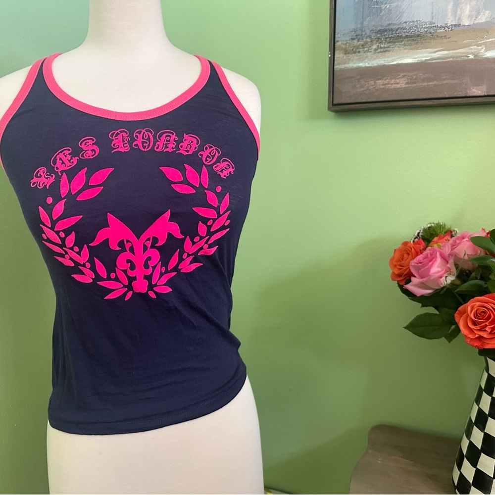 Yes London
Navy blue tank
Size S